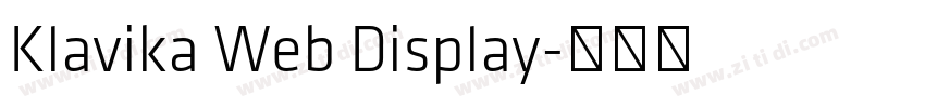 Klavika Web Display字体转换